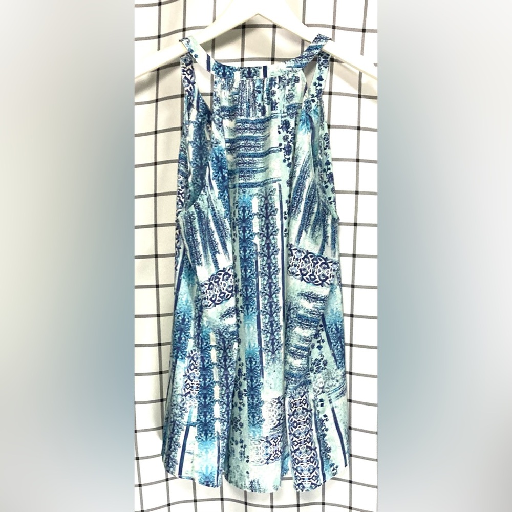 Milano Blue and White Patterned Top